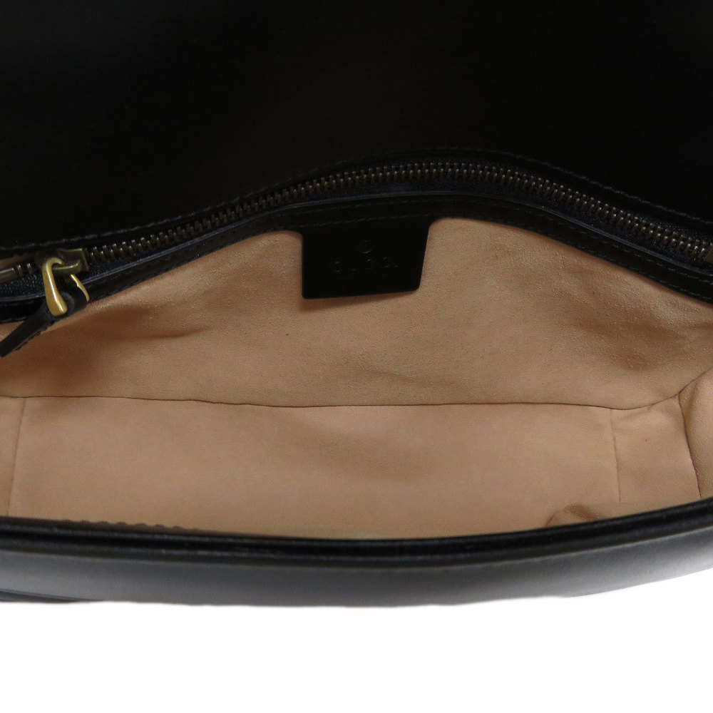 Gucci GG Marmont Quilted Small Shoulder Bag Leather Ladies Black - Picture 5 of 8